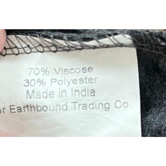 Earthbound Hippie Boho Swing Gray Dress Tassels-Size Large - Picture 5 of 8